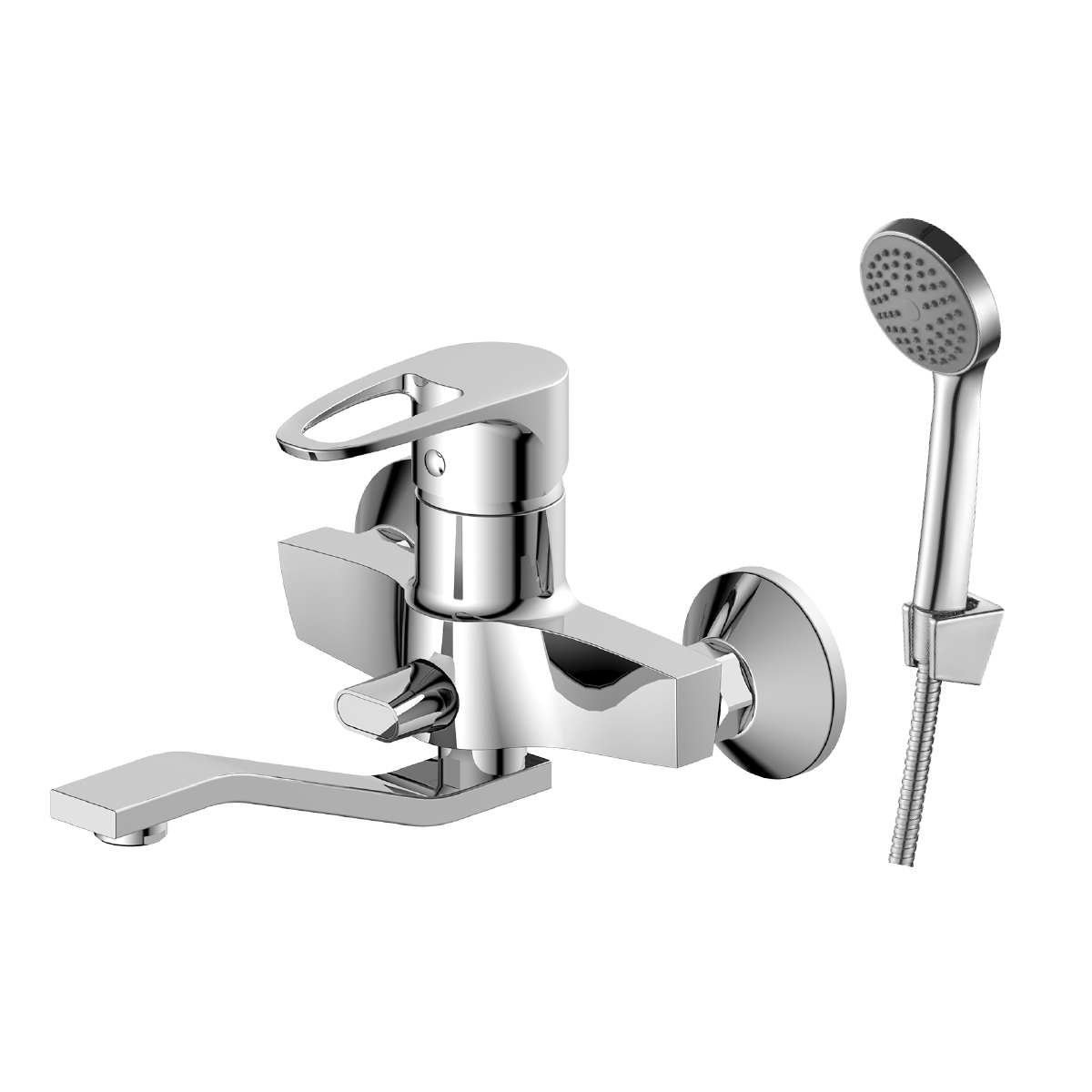 DR70 Смеситель для ванны, пов.излив 167мм, р/ОД, хром, DR, DR70044