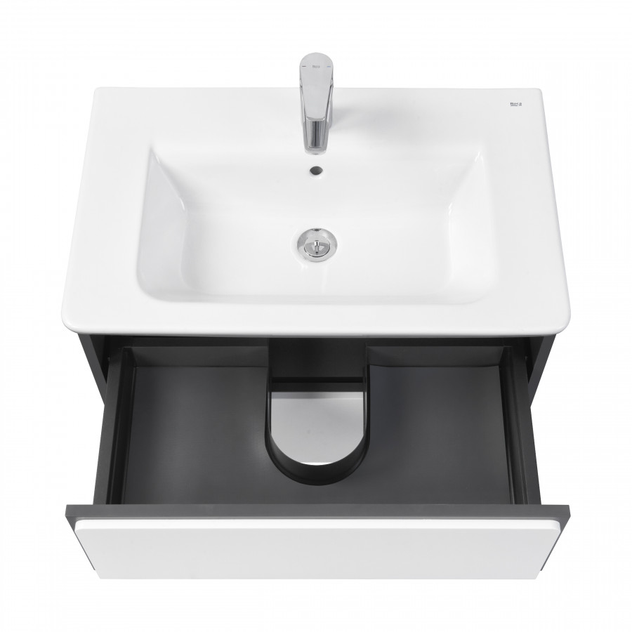 RONDA Тумба под раковину GAP 70, белый глянец/серый матовый, ROCA