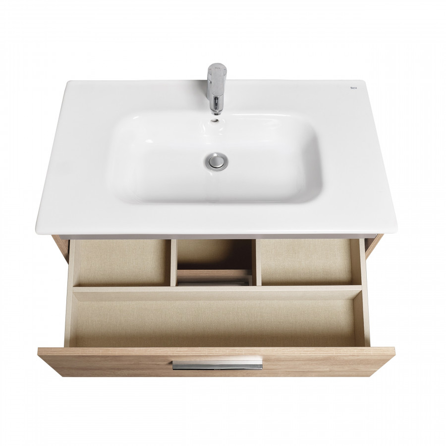 VICTORIA Тумба под раковину 80 городской дуб 2 ящика  ROCA