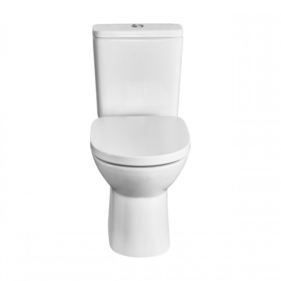 DEBBA ROUND Чаша унитаза напольного c безободковым смывом, двойной выпуск, белая. ROCA