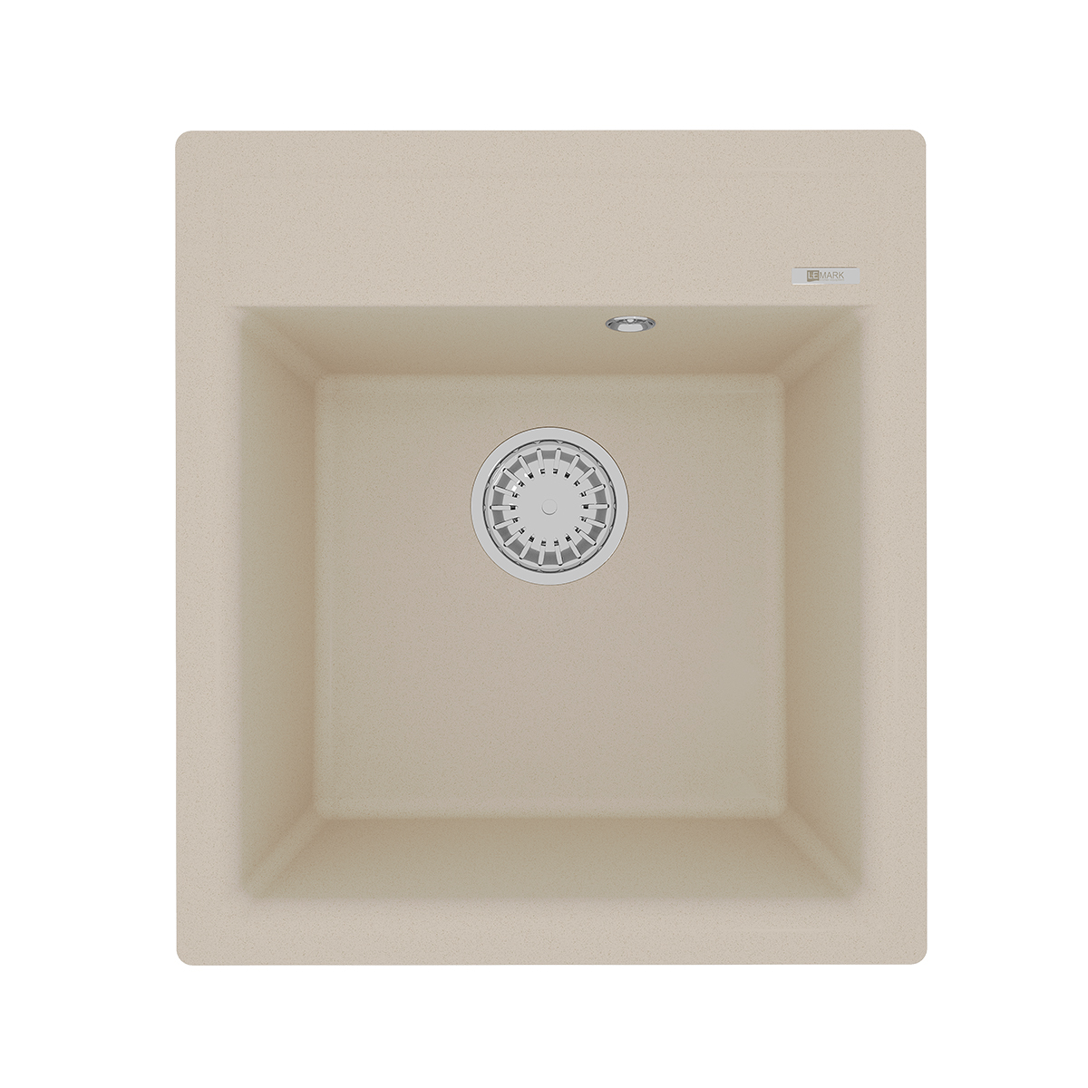 Кухонная мойка Lemark HANKA 450 врезная прямоугольная из кварцгранита, Бежевый
