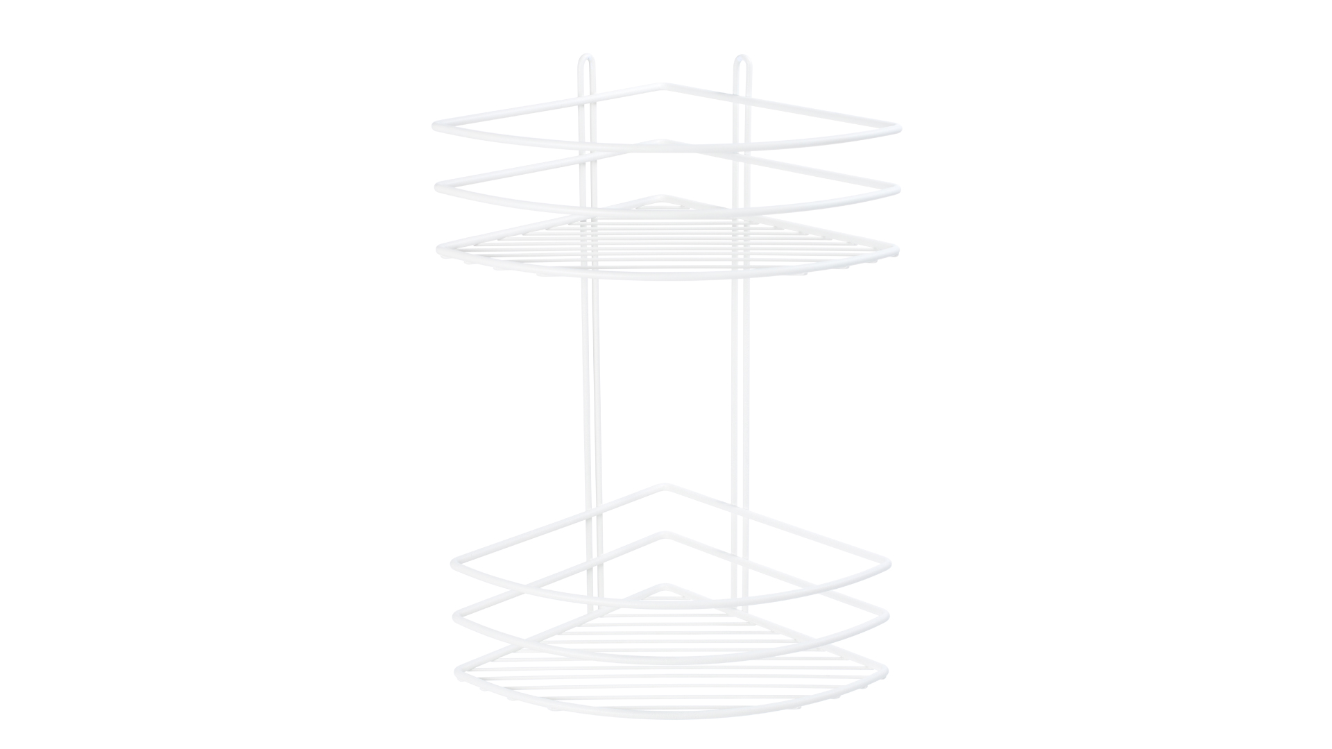 Полка угловая двухэтажная белая Fixsen FX-710W-2