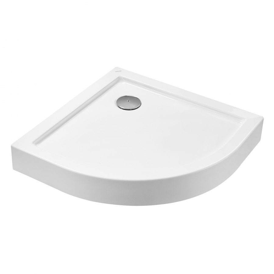 ПАЛЕРМО Поддон акриловый четверть круга 80Х80 белый (сифон, регулируемые ножки)