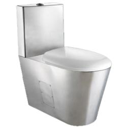 Унитаз из нержавеющей стали со сливным баком 680х370х620 матовый, 13016.S