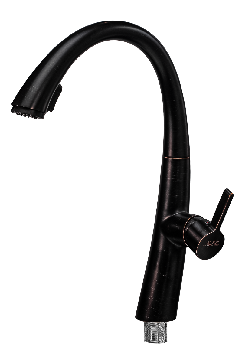 Смеситель для кухни ПРОФСАН ПСМ-301-9 STEEL нержавеющая сталь AISI-304 с выдвижной лейкой тип См-МОЦ