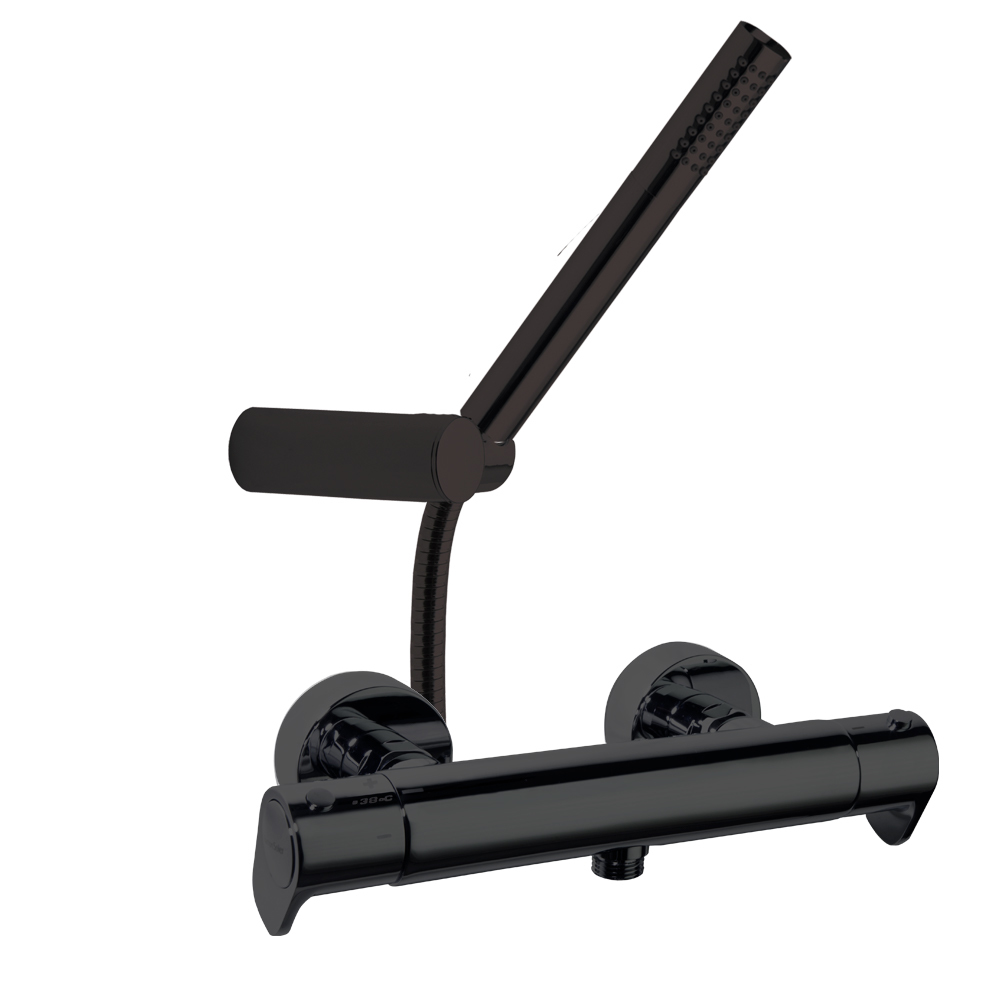 Термостатический смеситель для душа наружнего монтажа с душевым комплектом ALEXIA 3634DNM матовый че