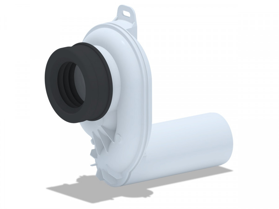 ГАЛА писсуар с креплением, горизонтальным сифоном и краном. САНТЕК