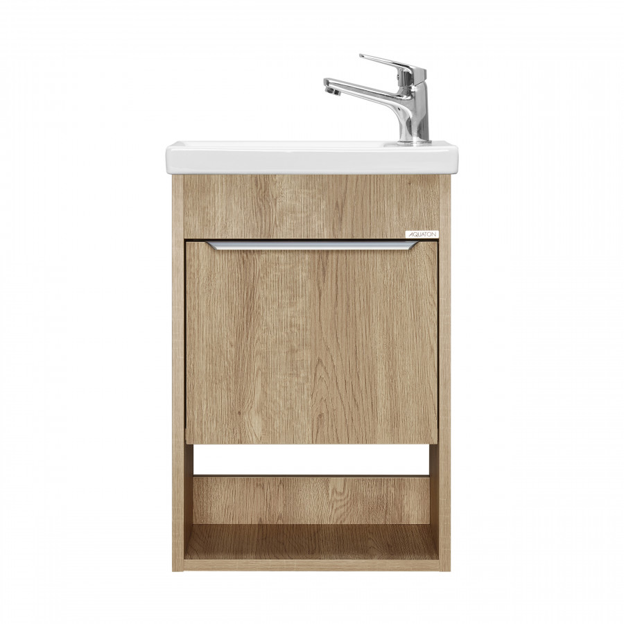 Тумба-умывальник ХОУП 40, 1 дв., подвесная, орех (под раковину МИРАНДА 40)