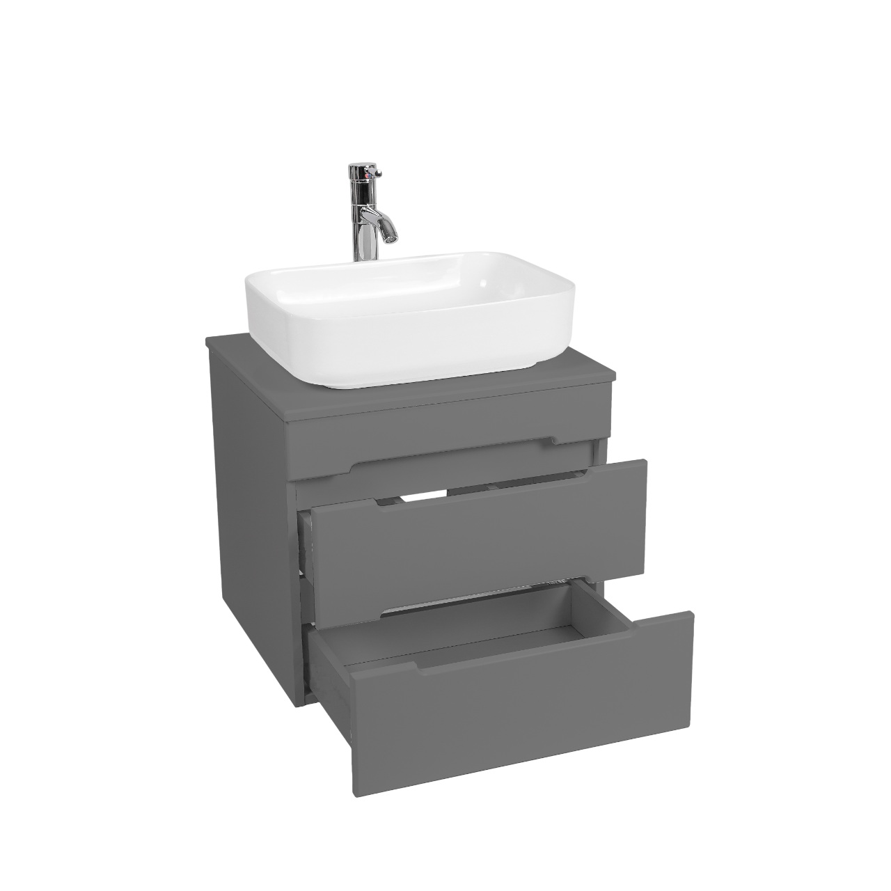 Тумба под раковину VIANT МАРСЕЛЬ 66 подвесная графит (VMAR66NG-T2YP)