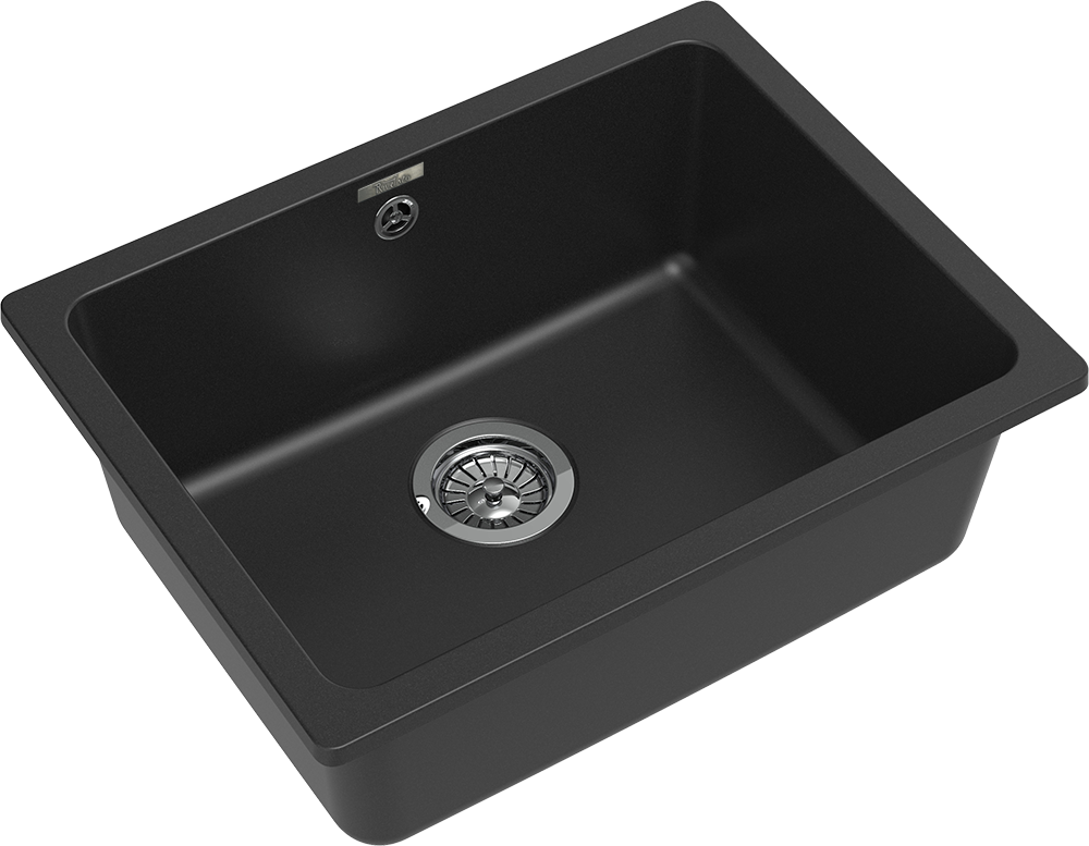 RIVELATO Мойка BERKANA 50 подст.монтаж 1-чаш 560*430 antracite арт.