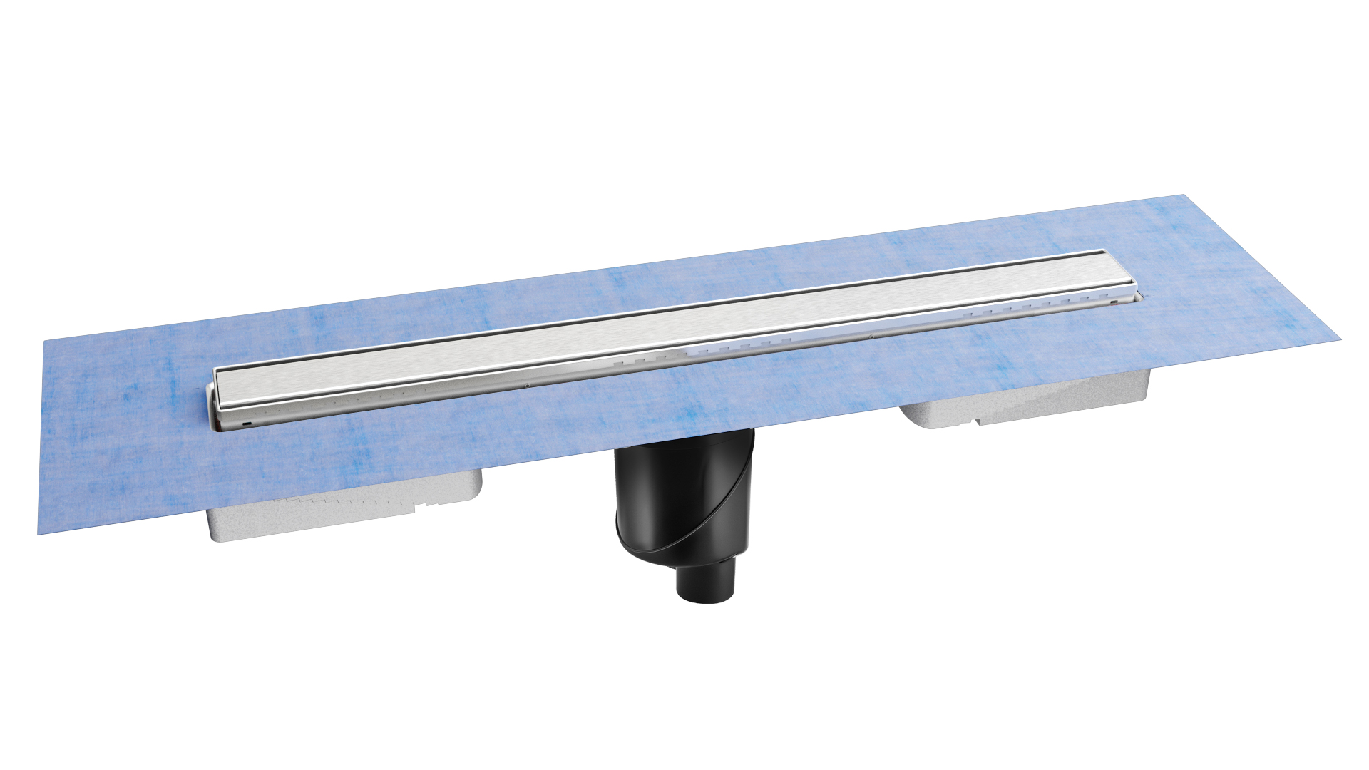 Желоб водосток В1 KERAMIK 600, хром глянец, S-сифон D50/105 H50 вертикальный, BERGES