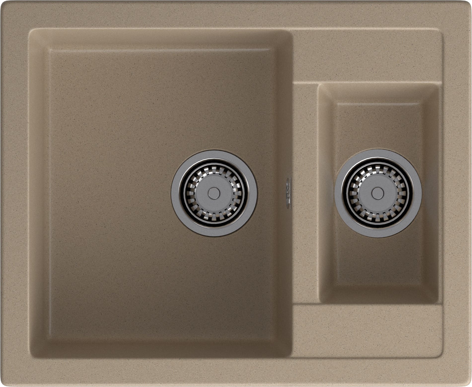 GRANFEST Мойка композит QUADRO GF-Q--610K 1.5-чаши. 610*500мм  песочный арт.GF-