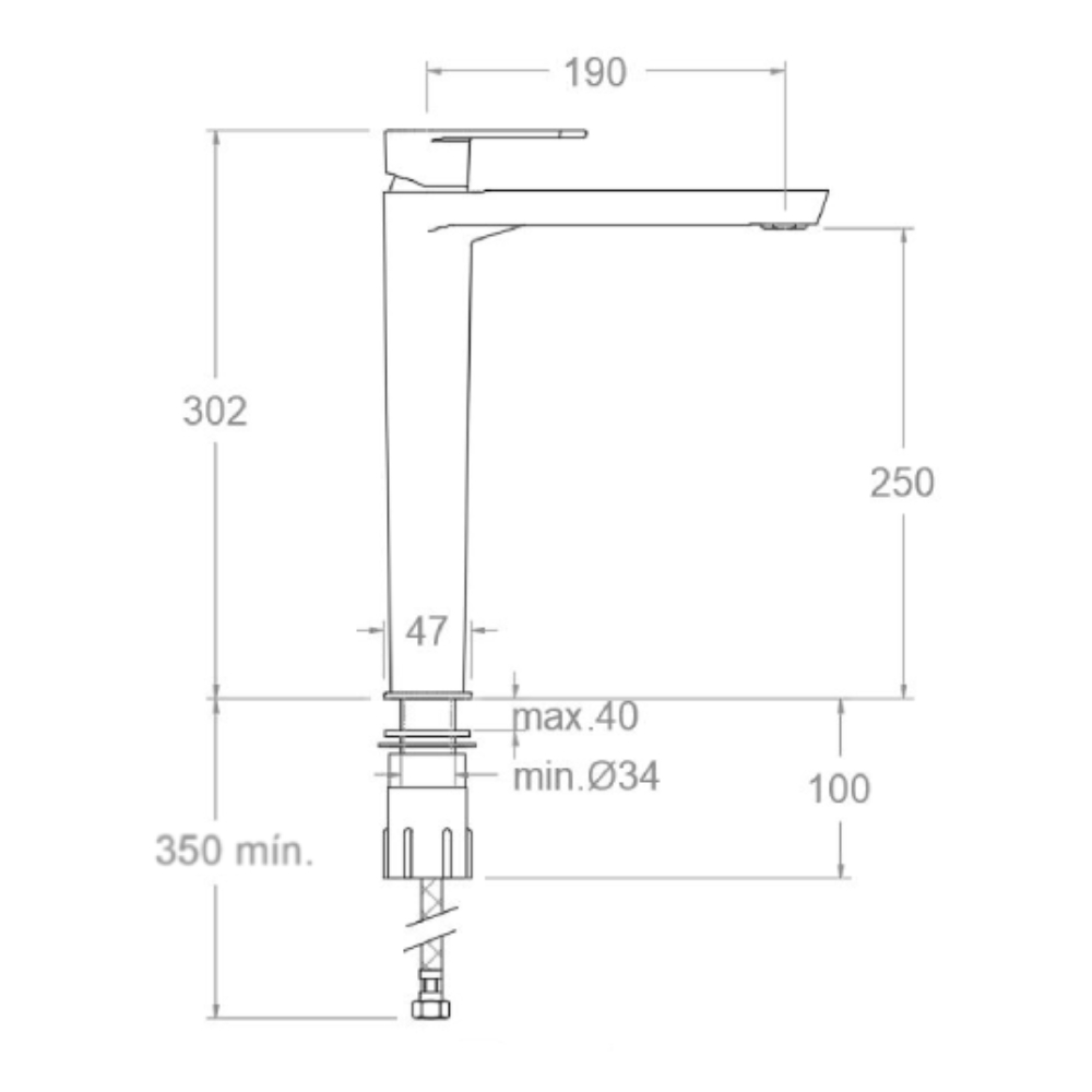 Смеситель для раковины чаши ALEXIA 360201GR графит