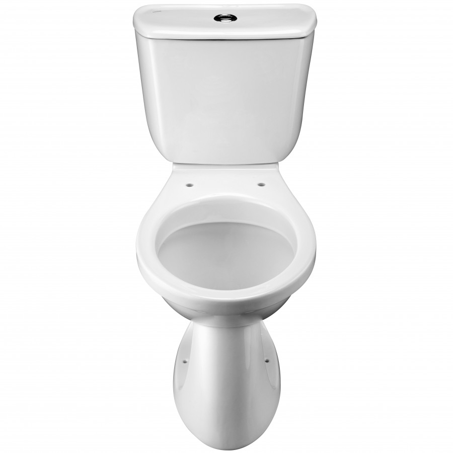 БРИЗ Унитаз-компакт, косой выпуск, эконом., 1-режимная арматура, сиденье полипропилен. САНТЕК