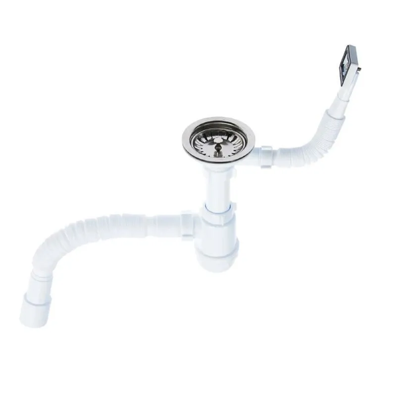 Сифон для мойки АНИ Пласт Грот A0145SA15 3 1/2 дюйма 40 с гибким переливом и гибкой трубой 40х40/50