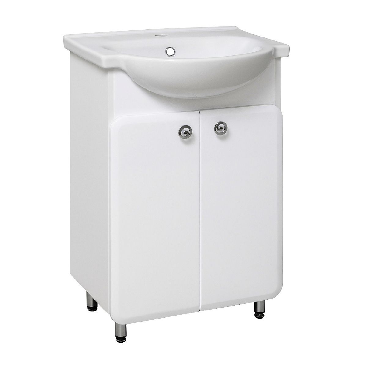 Тумба КАПРИ 55 (под умывальник ЭЛЕГАНС 55), белая, RUNO