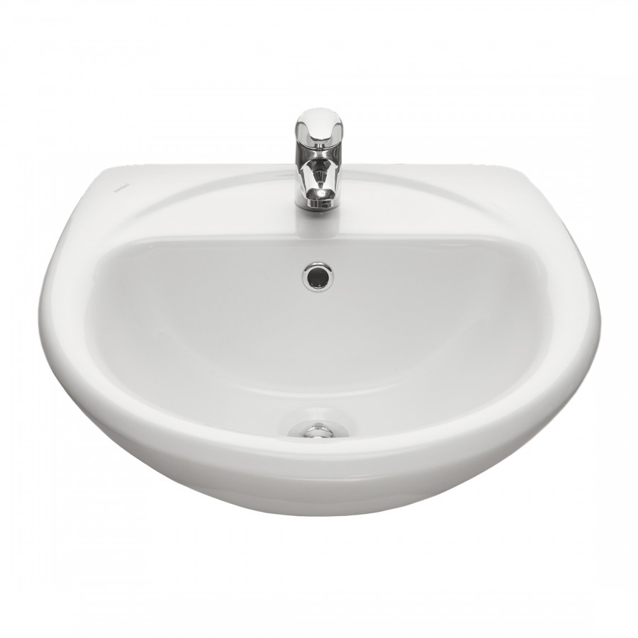Умывальник "Соната" 54 см. с отв., с переливом (хром. кольцо) 1 сорт SANTERI