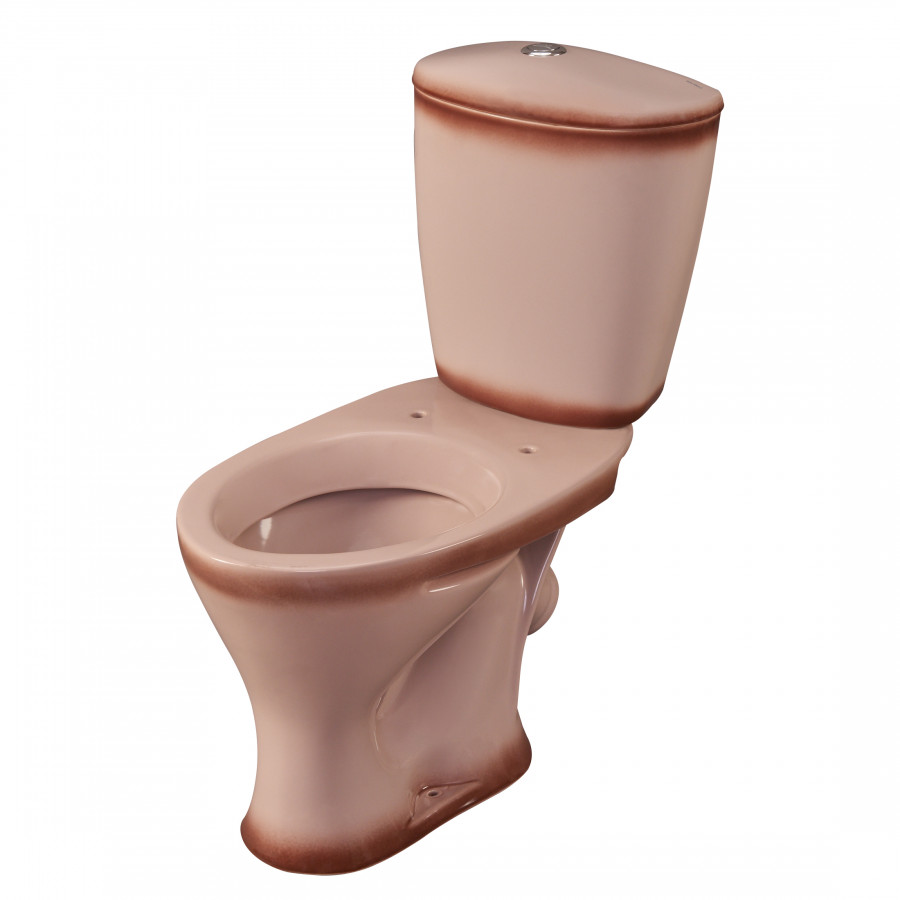 Унитаз-компакт "Версия" наклонный выпуск, с кнопочной арматурой и сиденьем, бежевый  SANTERI