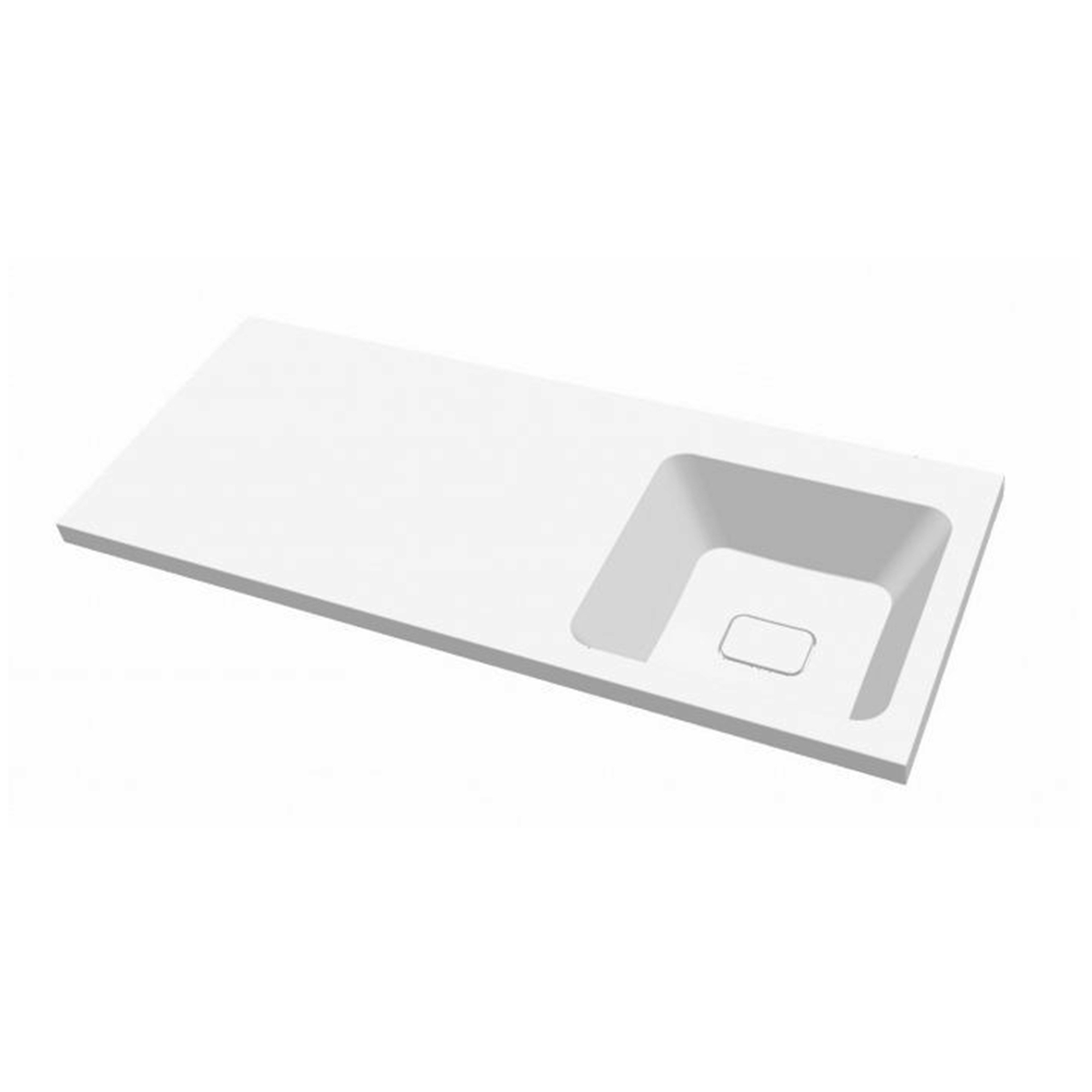 Раковина Kamilla 120, правая чаша, комплект кронштейнов