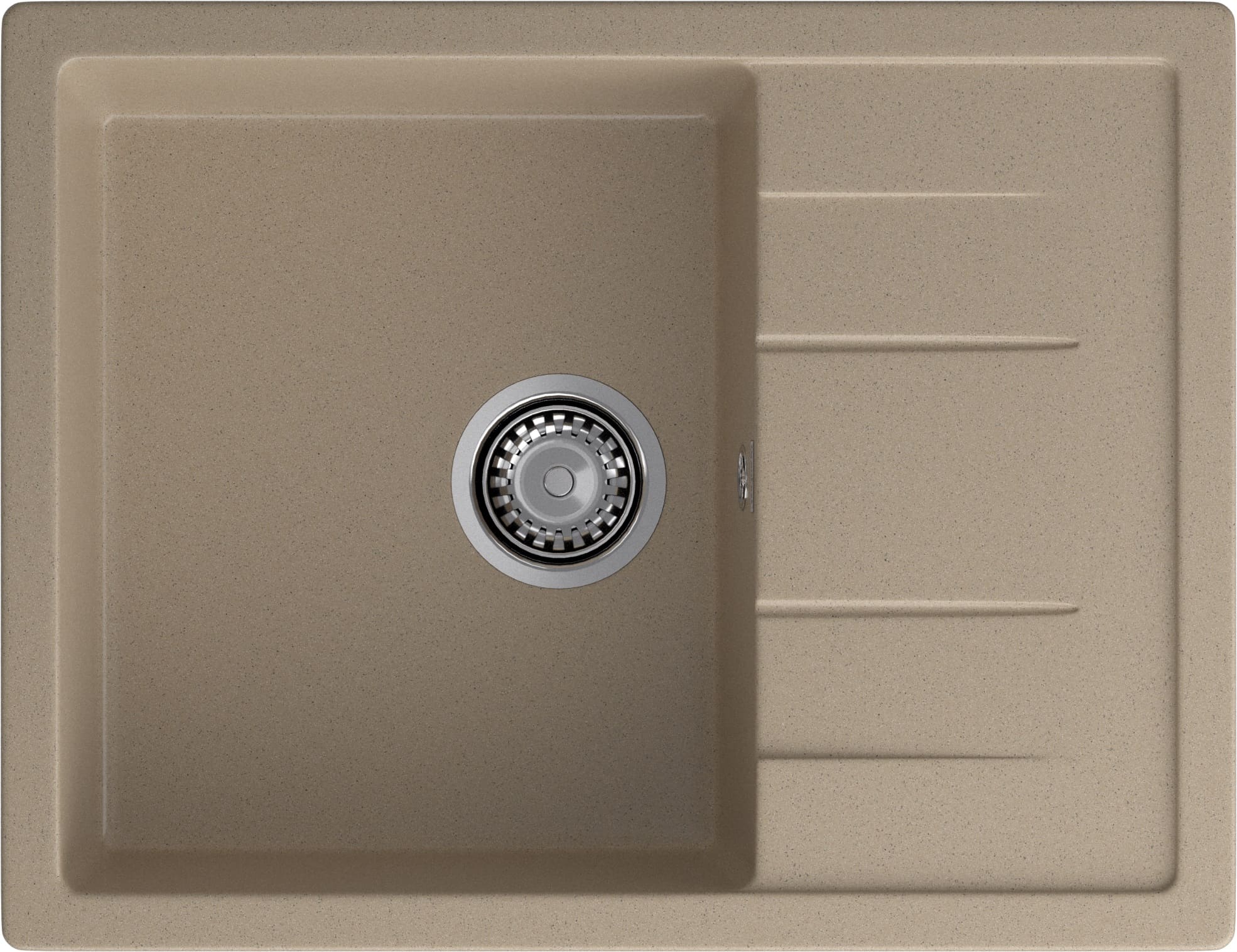GRANFEST Мойка композит QUADRO GF-Q--650L чаша с крылом  650*500мм  песок  арт.GF-