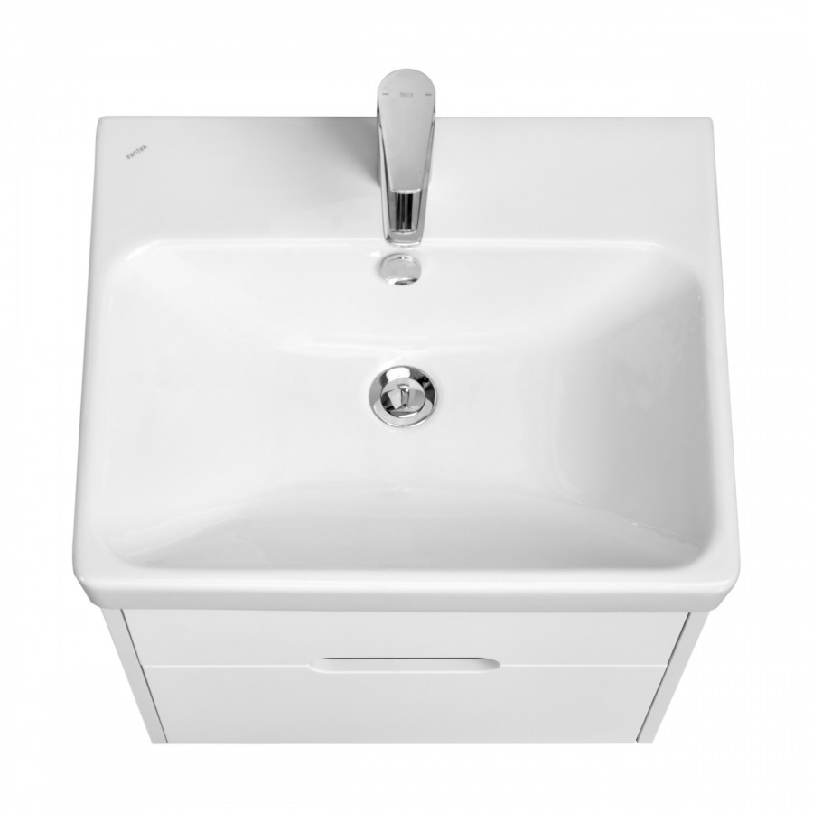 Тумба ОЛИВИЯ 55, подвесная, 2 ящ., белая матовая (под раковину АДРИАНА 55)