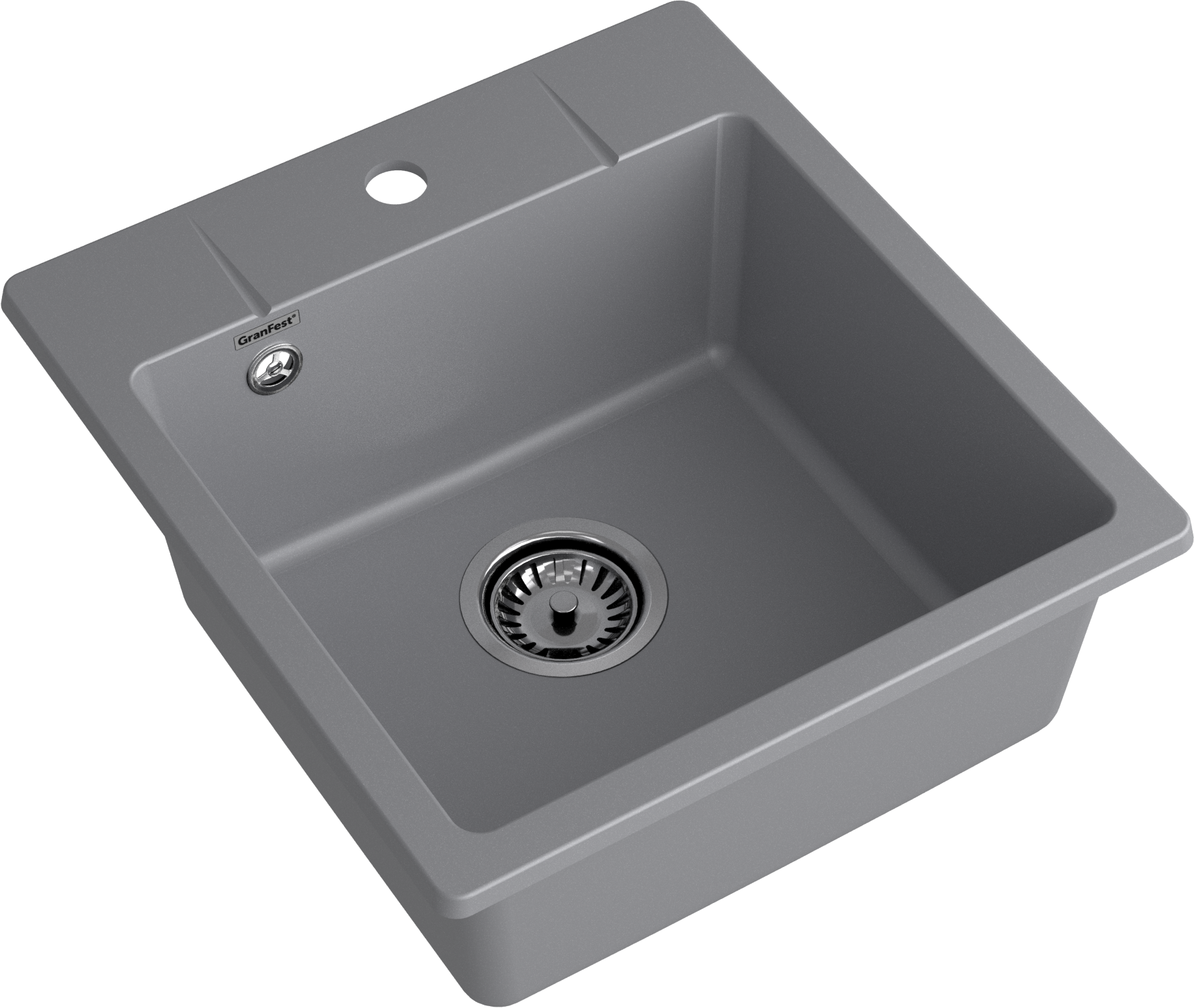 GRANFEST Мойка URBAN 245  1-чаша 450*490мм темно-серый арт.GF-UR-