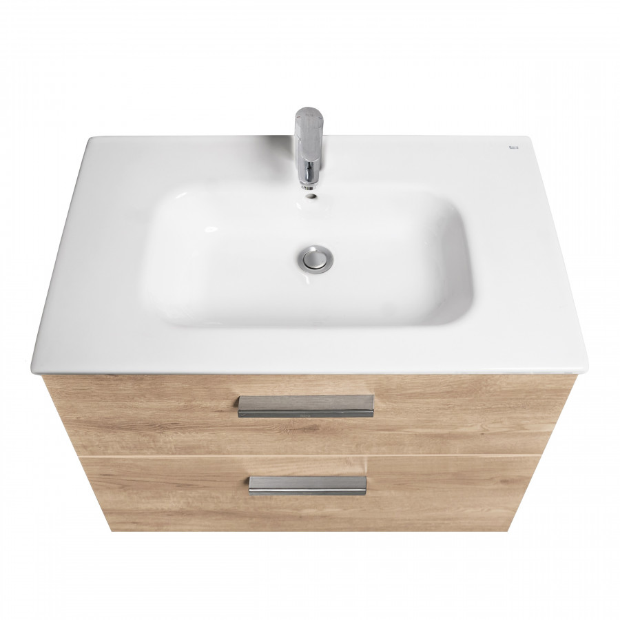 VICTORIA Тумба под раковину 80 городской дуб 2 ящика  ROCA