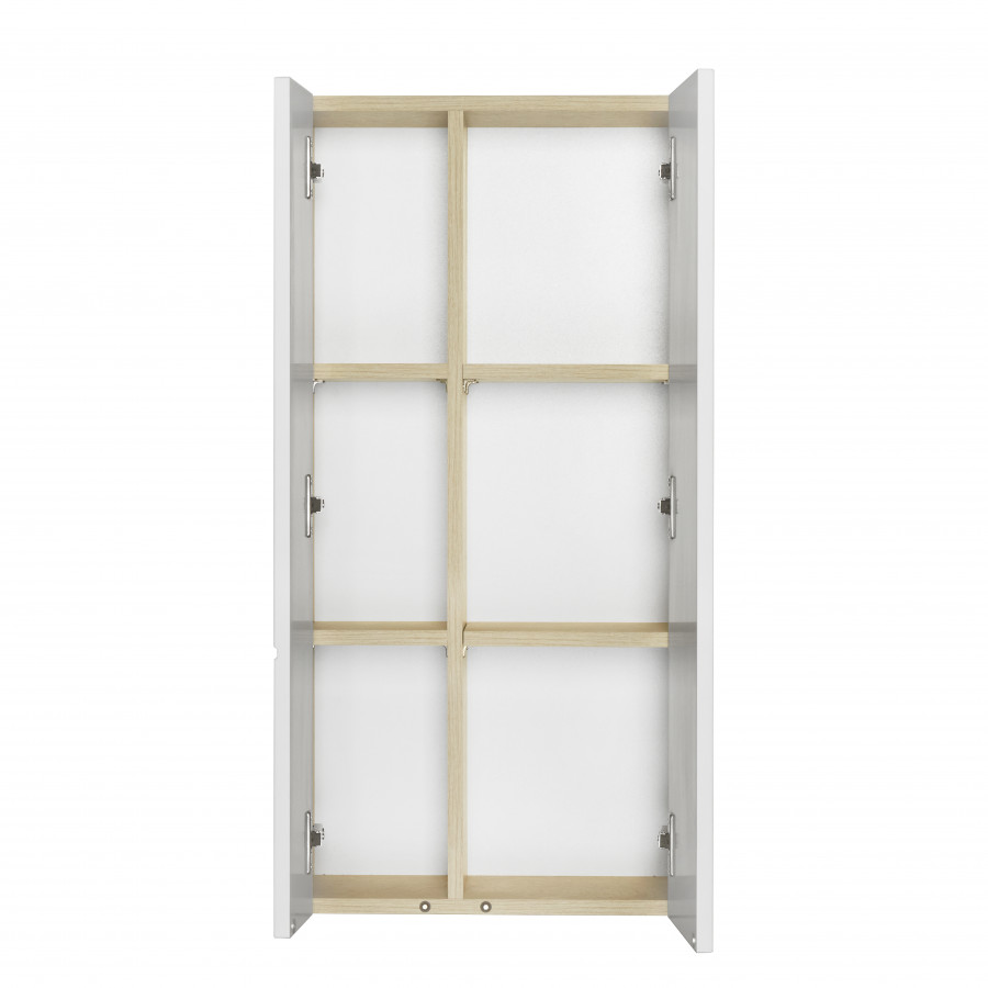 Шкаф МИШЕЛЬ 43, подвесной, дуб эндгрейн, белый