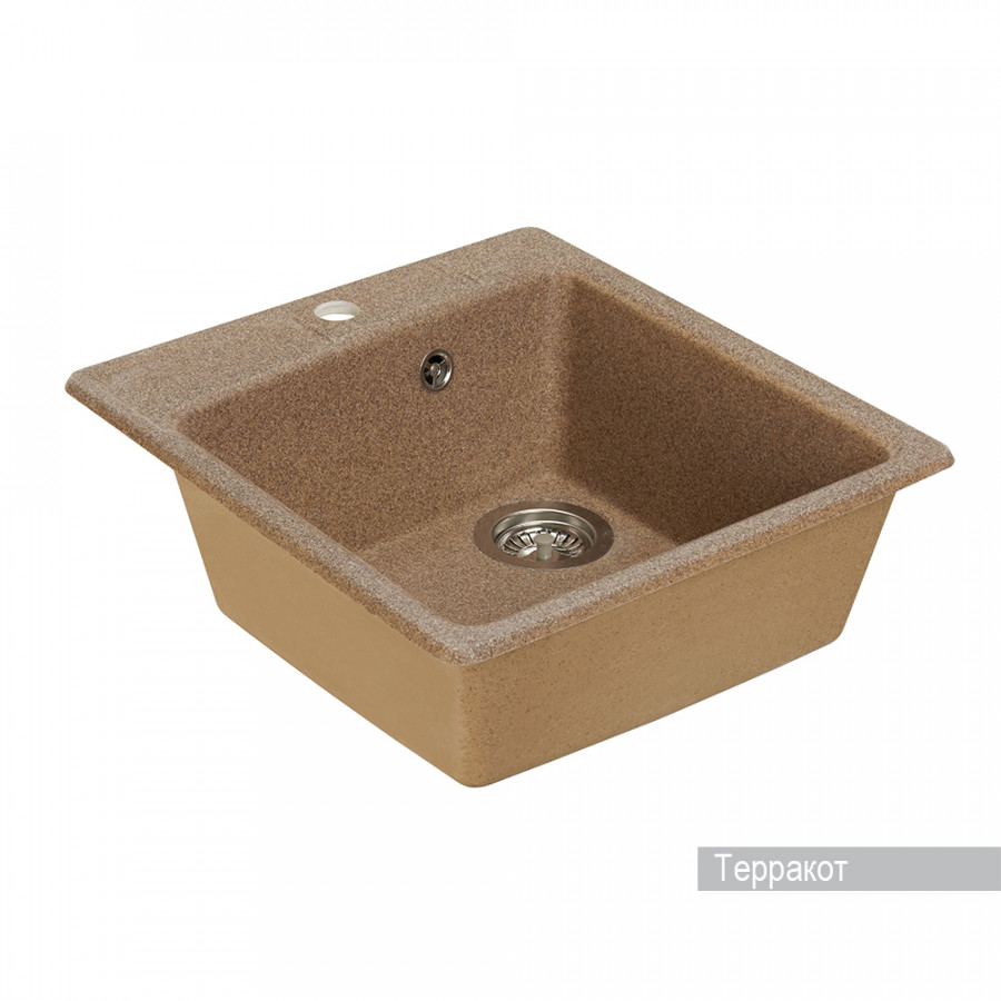 Мойка для кухни  Парма  510x470x175 мм, квадратная, терракот