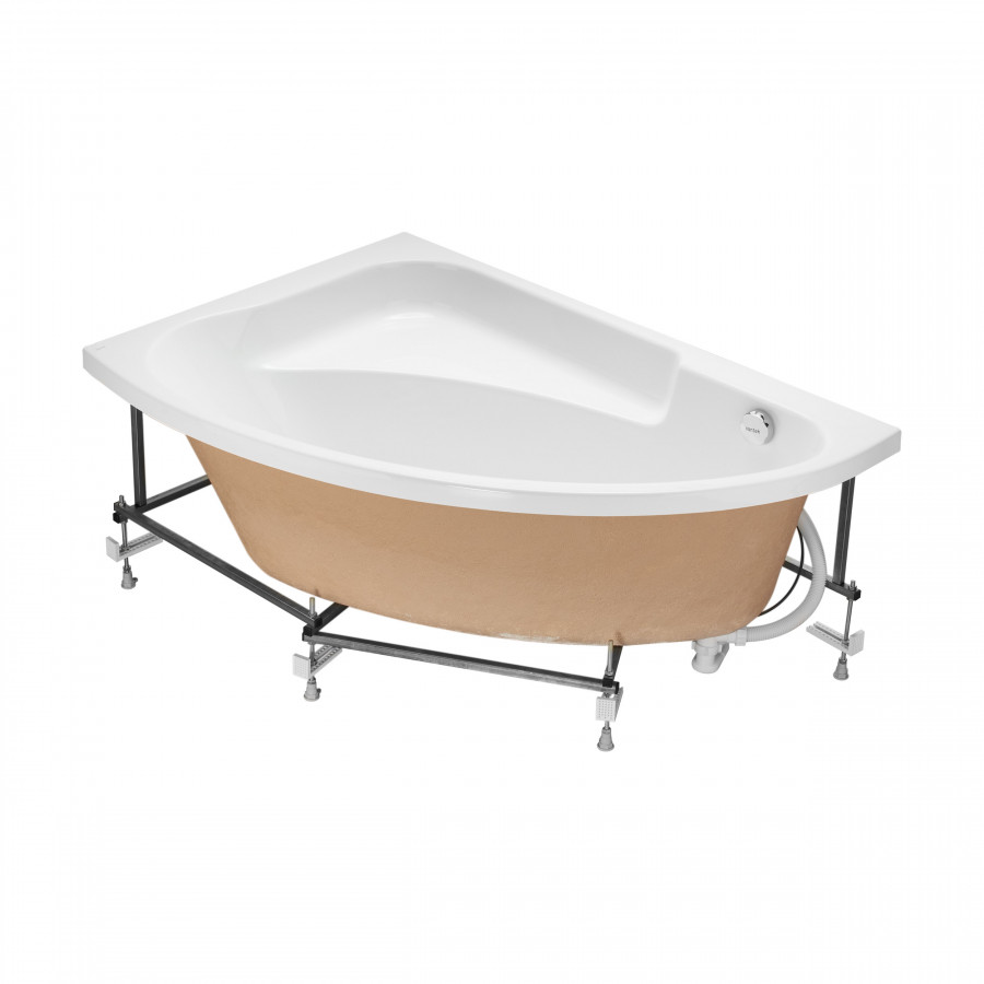 ГОА Ванна акриловая 150х100 см., левая, без монтажного комплекта, САНТЕК