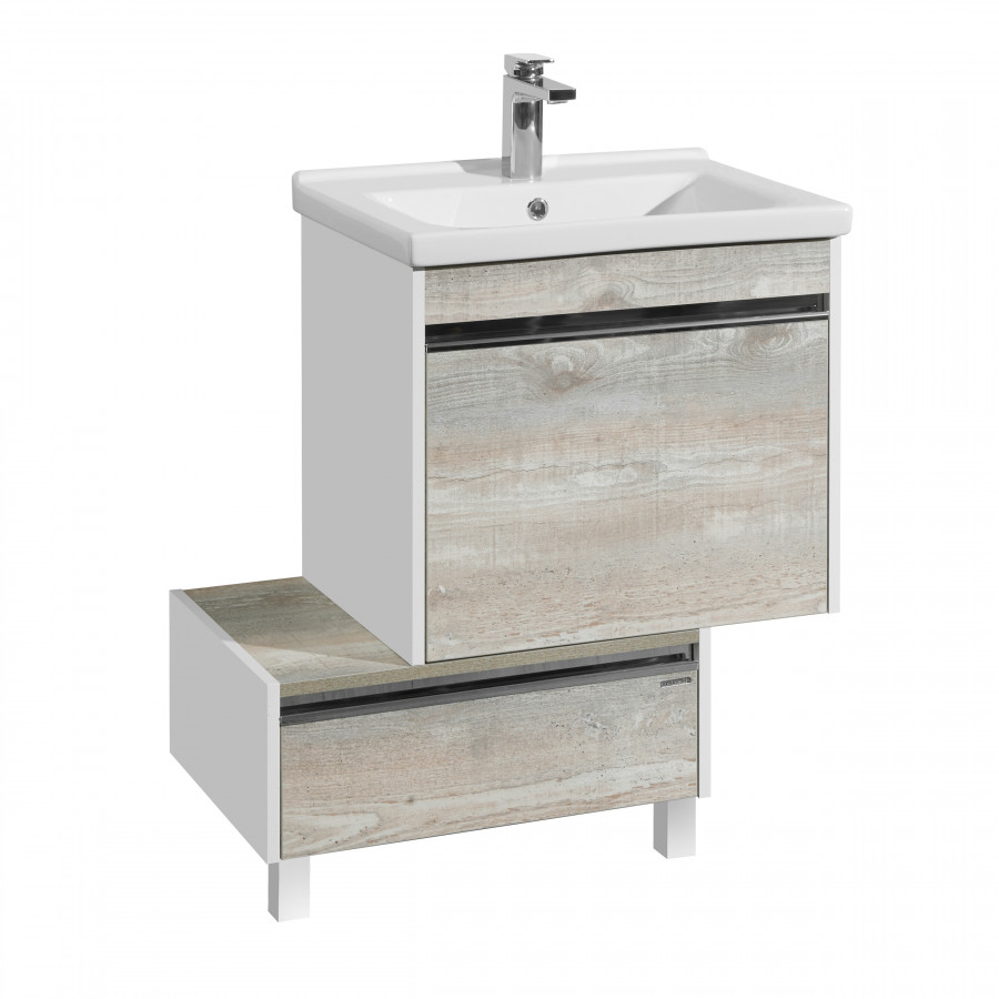 Тумба КАПРИ 60, подвесная, бетон пайн (под раковину МИРАНДА 60) 