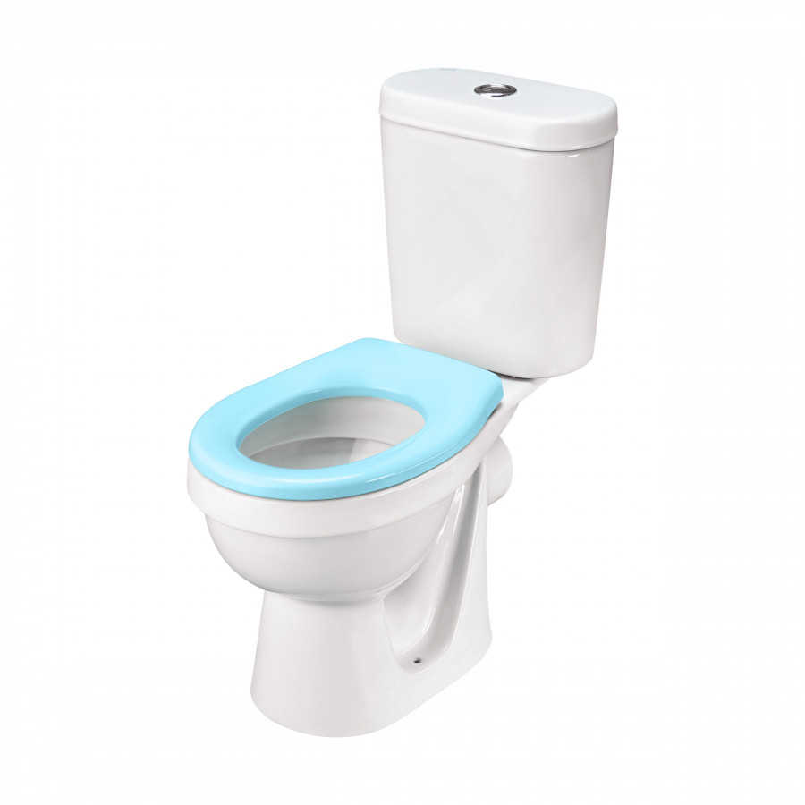 КАСПЕР Унитаз-компакт детский, горизонт. выпуск,1-а режим.арм,сиденье полипроп, пл.кр,голубой,САНТЕК