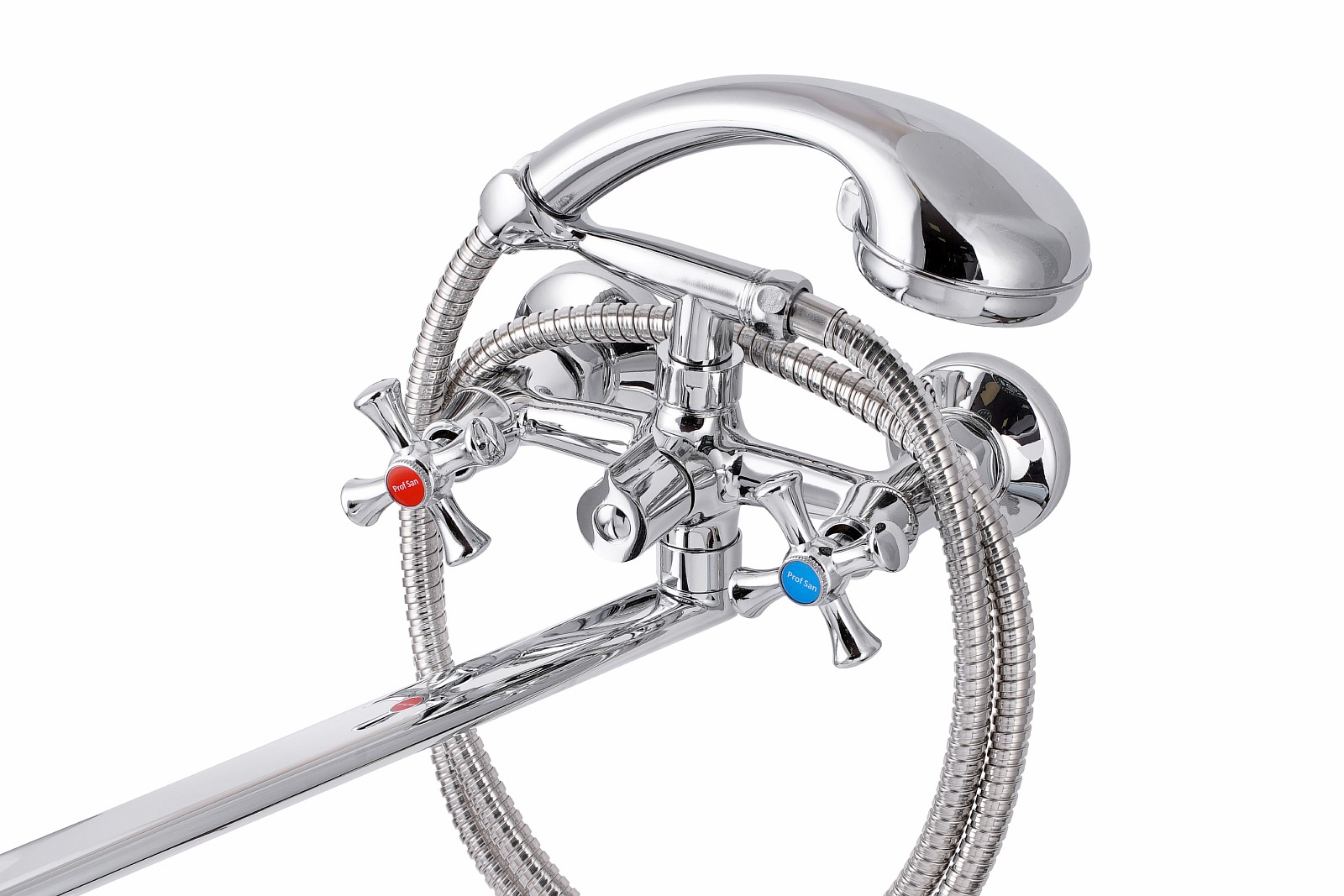 Смеситель для ванны с душем ПРОФСАН ПСМ-159-75 ЕВРО тип См-ВУДРНШлА