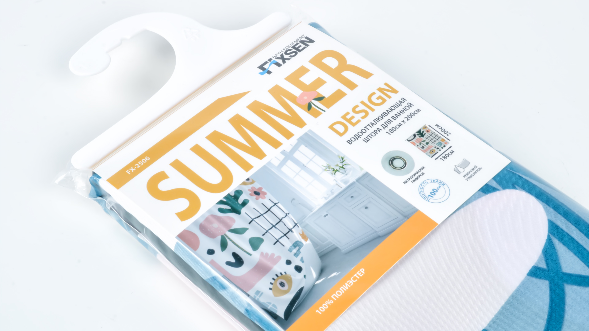 Штора для ванной Fixsen Summer FX-2506