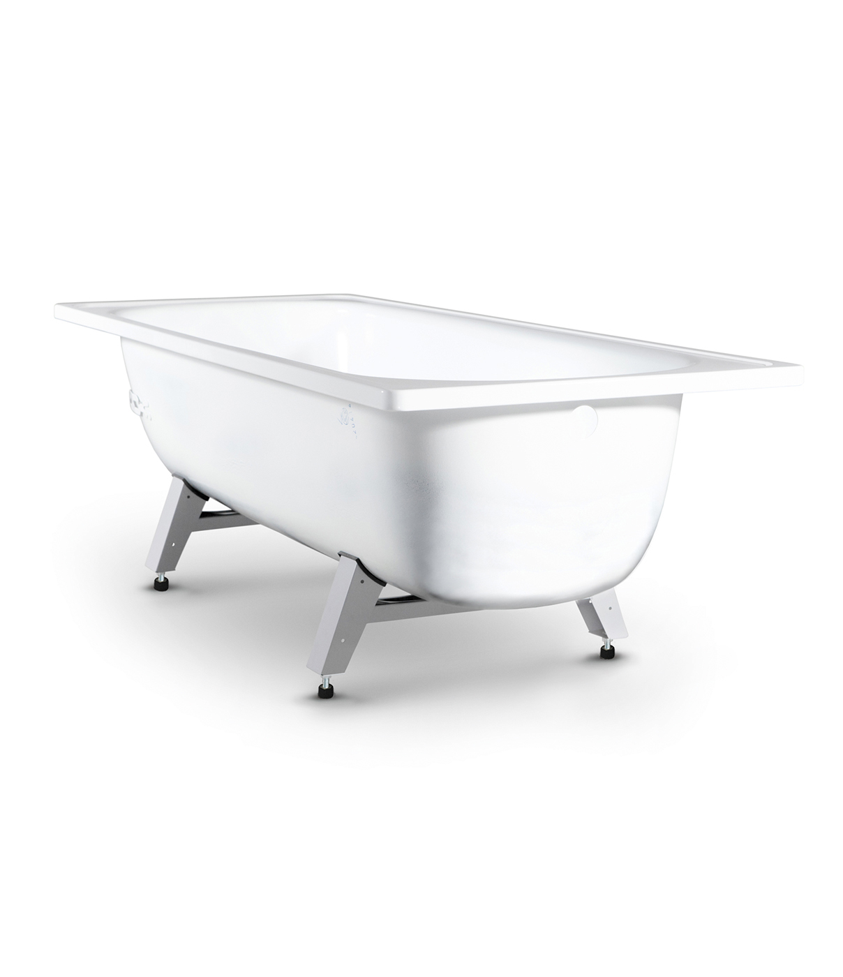 ANTIKA Ванна стальная 160x70x40 cм. с опорной подставкой, с рантом, белая орхидея, ВИЗ