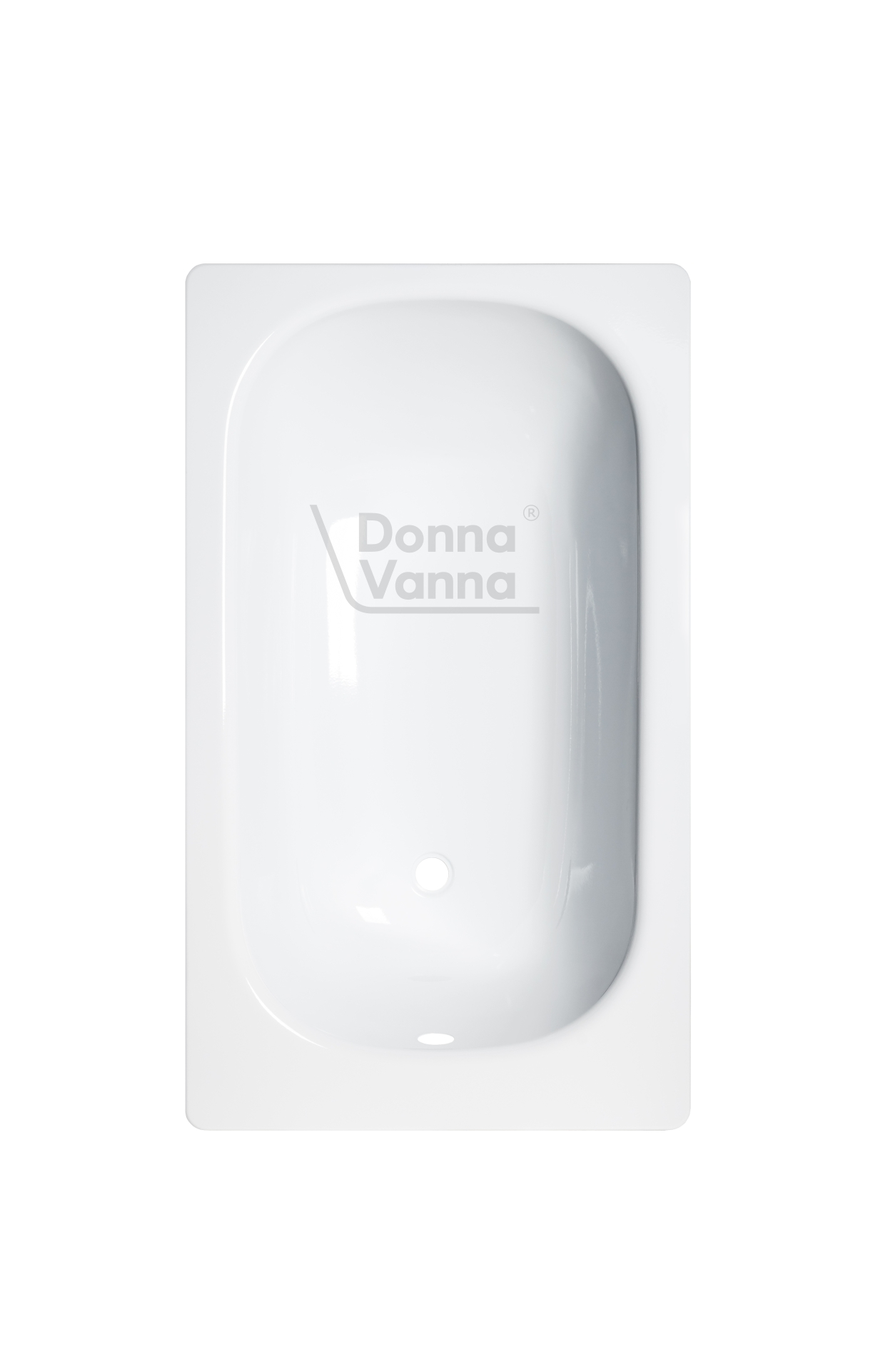 DONNA VANNA Ванна стальная 120x70x40 cм. с опорной подставкой, без ранта, белая орхидея, ВИЗ