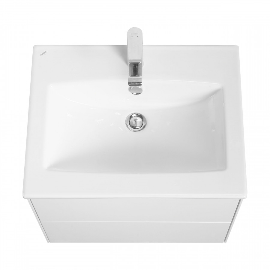 Тумба СОХО 60, белый глянец (под раковину ЭЛИНА 60)