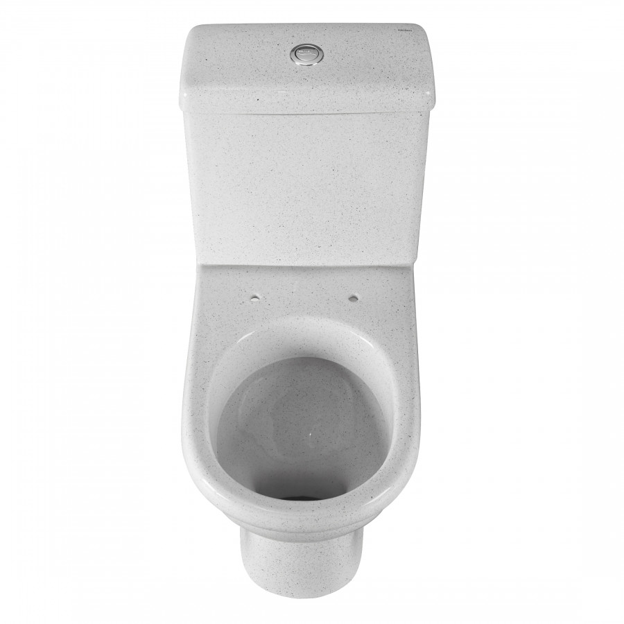 Унитаз-компакт "Визит" косой выпуск, с 1-реж. кнопочной арм.  и сид. п/п "Уклад,крап на белом. SANTE