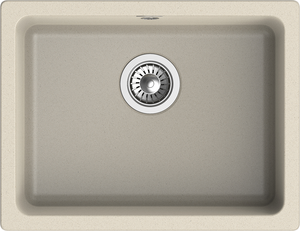 RIVELATO Мойка BERKANA 50 подст.монтаж 1-чаш 560*430 beige scuro арт.