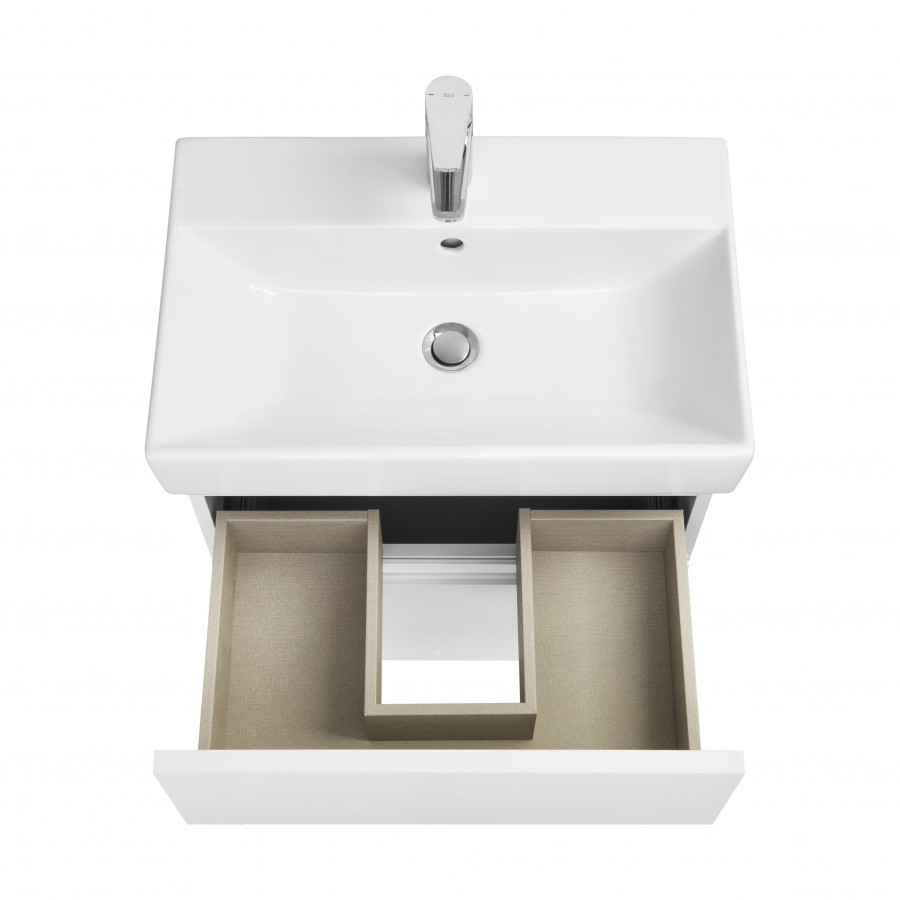 OLETA Тумба под раковину Oleta 60, 2 ящ., белый глянец