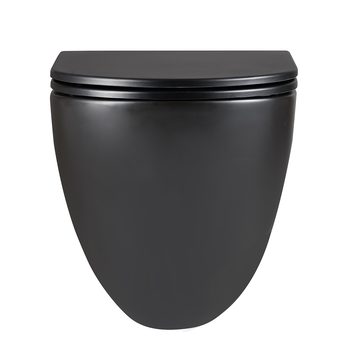 GLAZER BLACK MATT Унитаз подвесной безободковый с сиденьем микролифт,черный, LM, 9612004