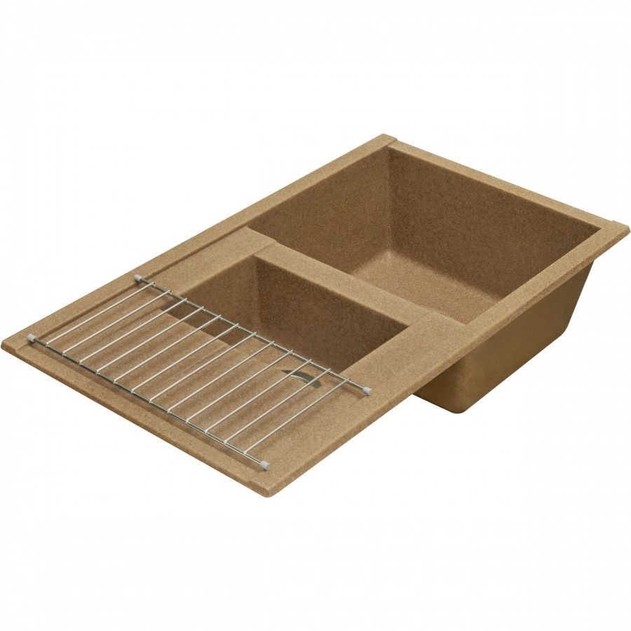 Мойка для кухни  Делия 87 870x510x218 мм, прямоуг. с крылом и доп. чашей, терракот