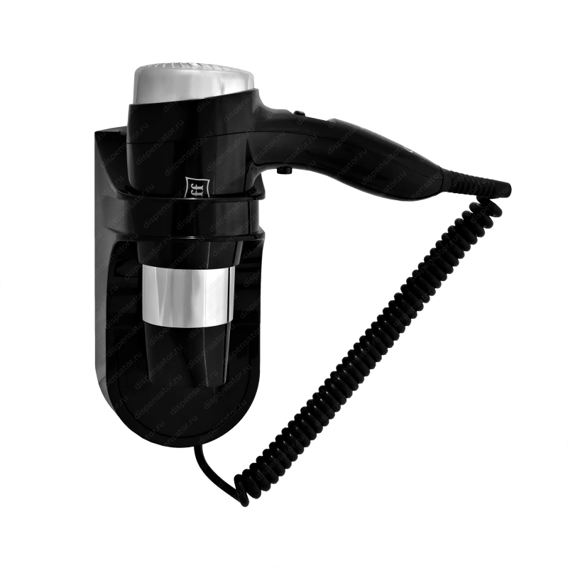 Фен для волос настенный PUFF-1600Вl, черный, 1,6 кВт (0405.010)