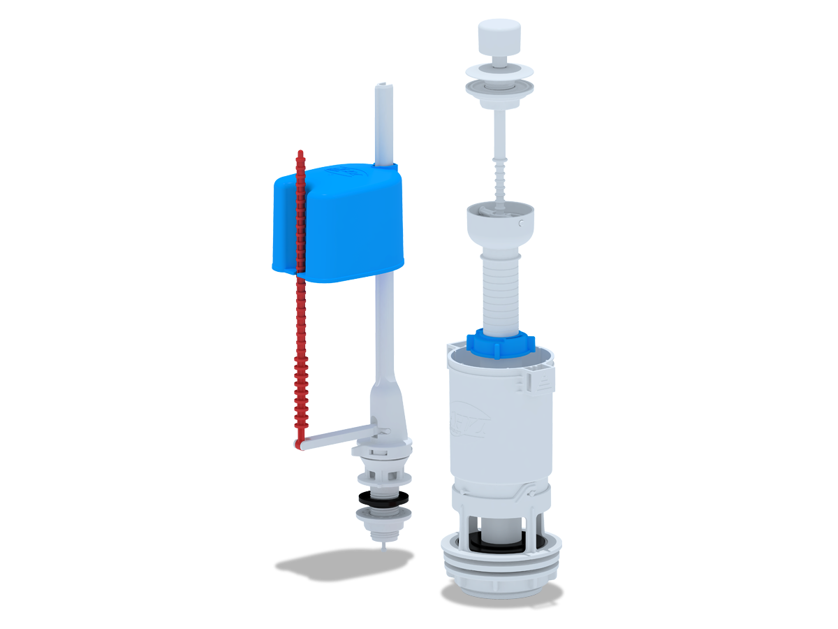 Набор с нижней  подводкой  1/2 пластик  ШТОК эконом, ANI PLAST