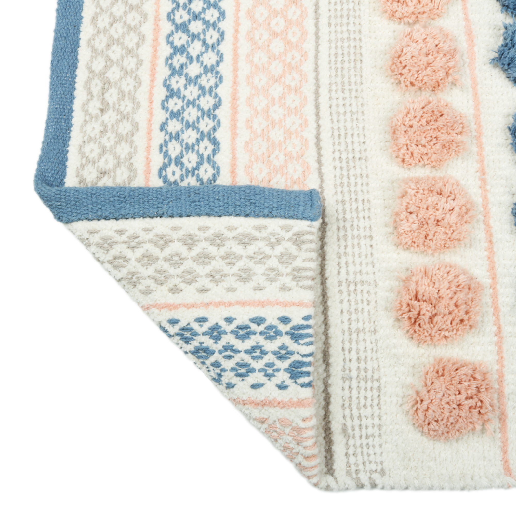 Коврик для ванной 1-ый Fixsen LOTUS, FX-8030W, mix (розовый+синий+белый+серый), 50х80см