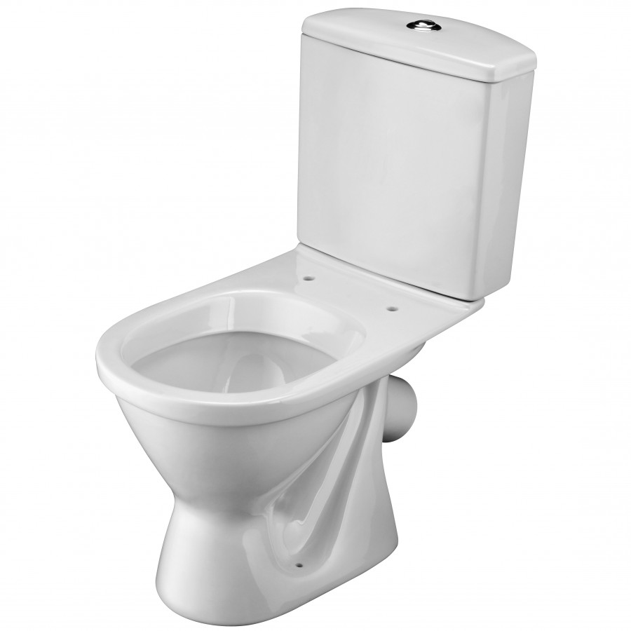 АЛЬКОР Унитаз-компакт (эконом), косой выпуск, 2-х режимная арматура, сиденье полипропилен. САНТЕК 