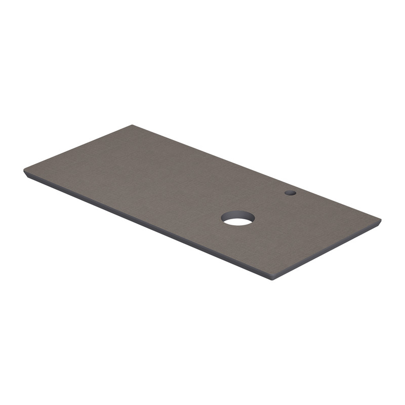 Столешница EQUIL Smile 100 на тумбу лен антрацит/графит раковина справа (78531)