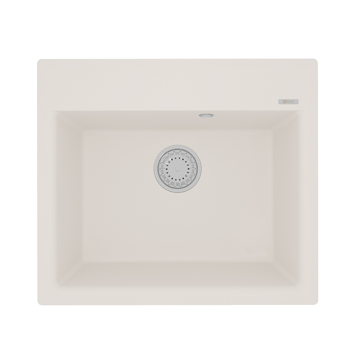 Кухонная мойка Lemark HANKA 570 врезная прямоугольная из кварцгранита, Жасмин 