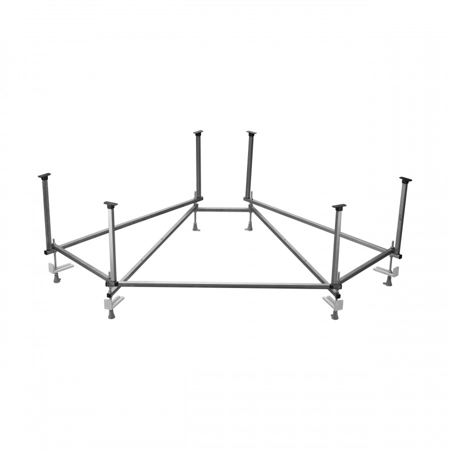 Монтажный комплект для ванны МЕЛВИЛЛ 140х140 см. (рама, слив-перелив с сифоном, крепеж к стене, креп