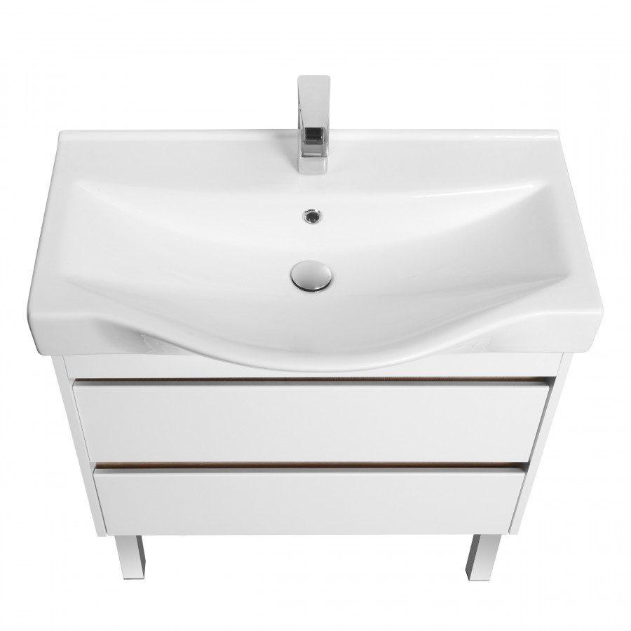 Тумба НОРТОН 80, белая (под раковину БЕВЕРЛИ 80)